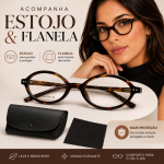 Armação Giacon Oval Feminino Acetato com Clipon  Elegante - Imagem 5