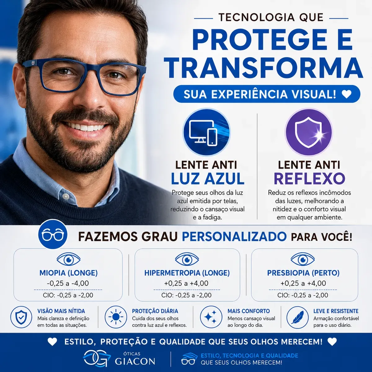 Opção de Óculos