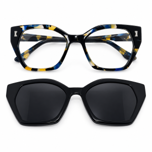Armação Giacon Veneza Feminino Acetato com Clipon  Elegante